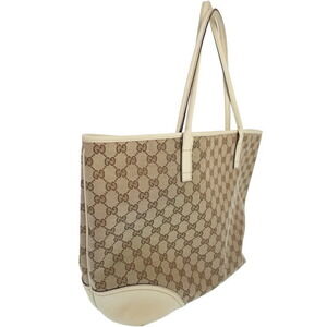 Gucci Canvas Tote Brit Bag GG